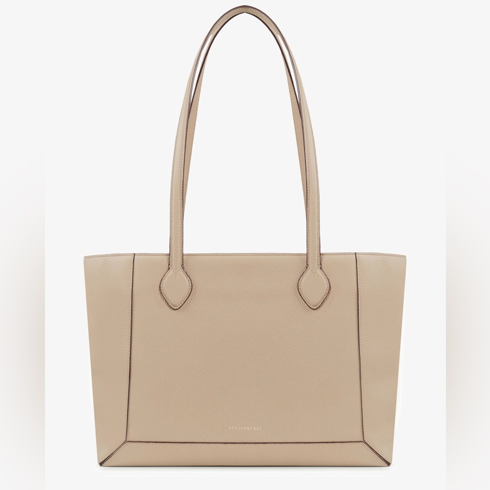 EUC Strathberry Mosaic Shopper Tote Mushroom/light grey